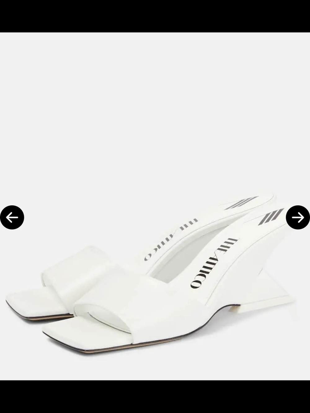 The Attico White Slide Mules - Picture 4 of 17